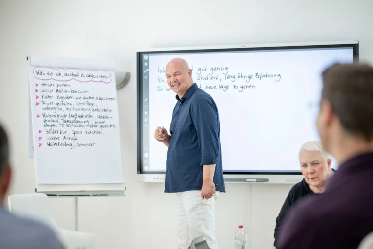 Ingo Steinke in Aktion als Lehr-Coach in der Coaching-Ausbildung bei COATRAIN® in Hamburg